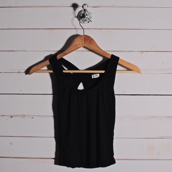 SOLD Black Cross Back Top - Picture 1 of 6